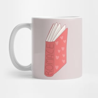 pink romance book design with hearts for romance readers Mug